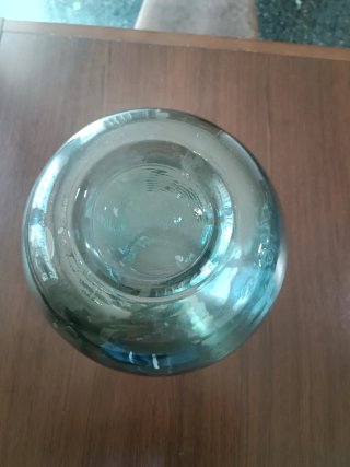 Garrafa Vidrio Turquesa Soplado Vintage