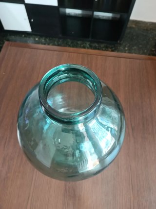 Garrafa Vidrio Turquesa Soplado Vintage
