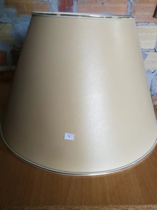 Pantalla lámpara grande beige tela