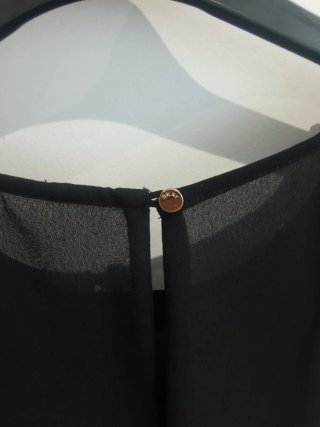 Blusa transparente con volantes