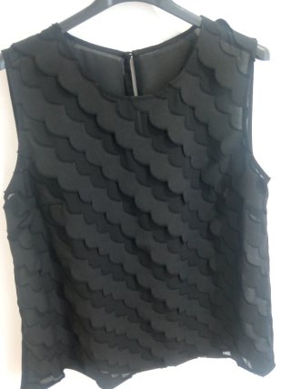 Blusa transparente con volantes