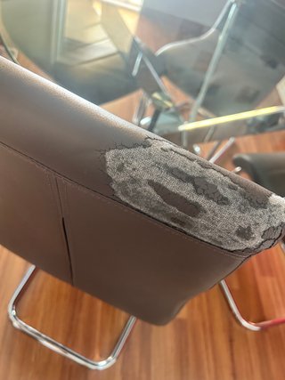 Juego de 4 sillas comedor polipiel gris
