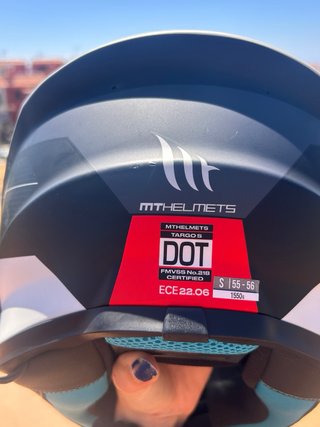 Casco Moto MT Talla S Negro/Blanco