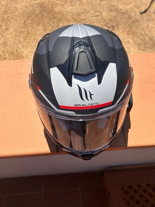 Casco Moto MT Talla S Negro/Blanco