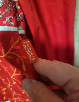 Blusa roja Flamenco bordada