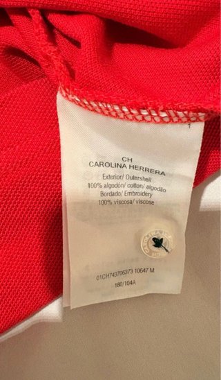 Polo Carolina Herrera Rojo Talla M