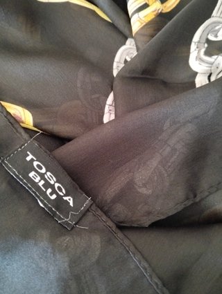 Foulard Tosca Blu Catena Nero Oro