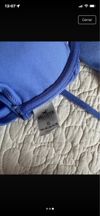 Top Bikini Hollister Azul Brillante