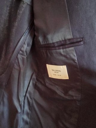 Americana Lino Azul Marino Hombre Talla XL