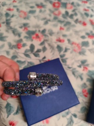 Pulsera Swarovski Negra Multicolor