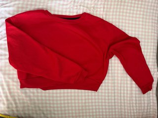 Sudadera crop roja