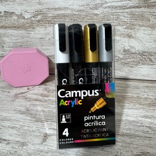 Marcadores Campus Acrílico 4 Cores 2.0mm