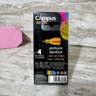 Marcadores Campus Acrílico 4 Cores 2.0mm