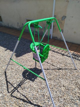 Columpio para niños verde