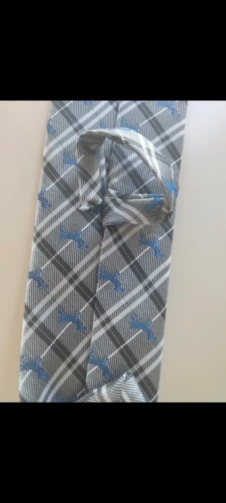 Corbata de vestir gris y azul