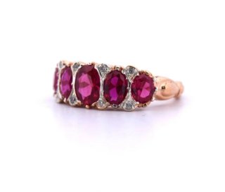 Anillo Oro 9k con Seponelas Rosa