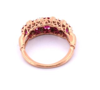 Anillo Oro 9k con Seponelas Rosa