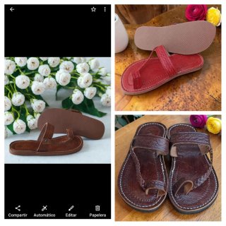 Sandalias Marroquíes Cuero Trenzado Hechas a Mano