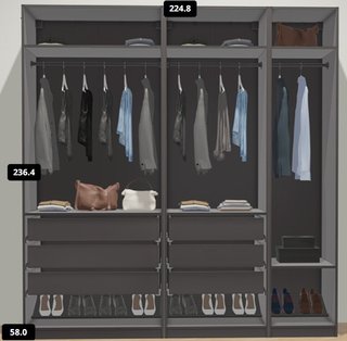 Armario PAX IKEA Beige y Gris