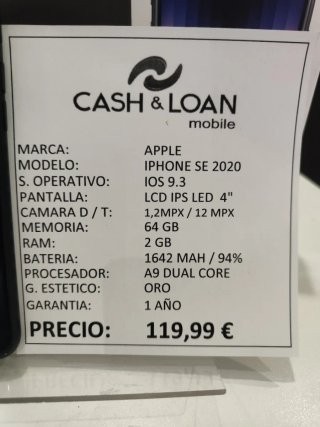 IPhone SE 2020 64GB Negro