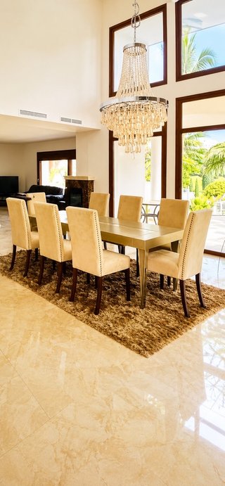 Sillas de comedor beige claro, set de 8