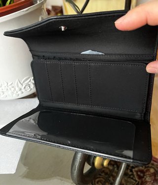 Monedero Tommy Hilfiger Negro y Plateado