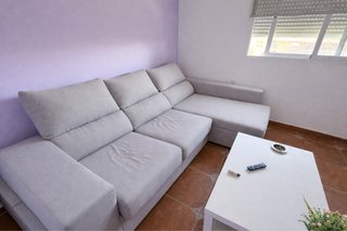 Sofá modular tela gris 1 año uso
