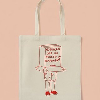 Bolso de tela con dibujo Chau