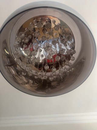 Lámpara lágrimas cristal plata