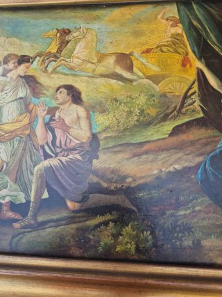 Cuadro antiguo pintado sobre tabla