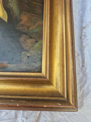 Cuadro antiguo pintado sobre tabla