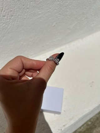 Anillo Lazo Plata Brillante