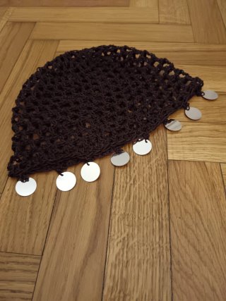 Berretto rete con maxi paillettes