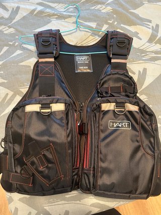 Gilet da pesca Hart nero e rosso
