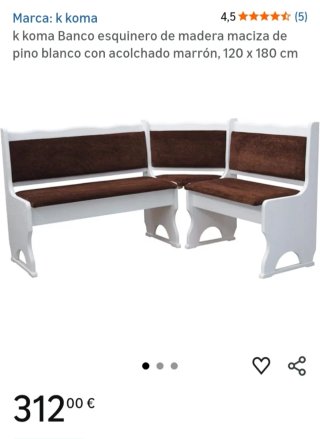 Bancos de madera y tela