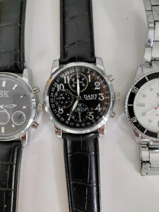 Lotto 3 Orologi DANY SK Nero Argento