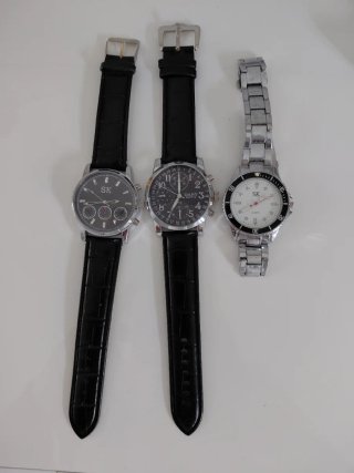 Lotto 3 Orologi DANY SK Nero Argento