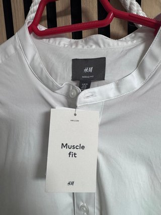 Camisa H&M Cuello Mao Blanca Talla M
