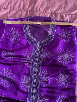 Vestido Marroquí Morado y Plateado