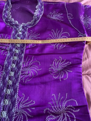 Vestido Marroquí Morado y Plateado