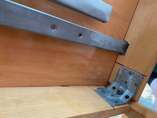 Mesa extensible madera pino acabado peral
