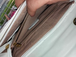 Borsa Enrico Coveri bianca con tracolla oro