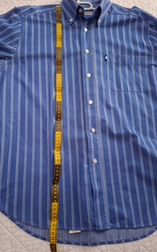Camisa manga Larga. Rayas azul. SEBAGO Talla 4