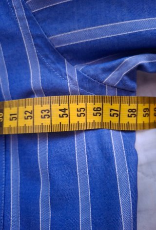 Camisa manga Larga. Rayas azul. SEBAGO Talla 4
