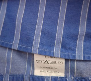 Camisa manga Larga. Rayas azul. SEBAGO Talla 4