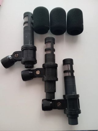 3 Micrófonos de Batería y Espumas aéreos the t.bon