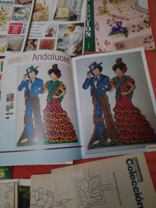 14 revistas punto de cruz ganchillo