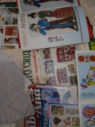 14 revistas punto de cruz ganchillo