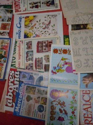 14 revistas punto de cruz ganchillo
