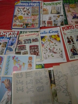 14 revistas punto de cruz ganchillo